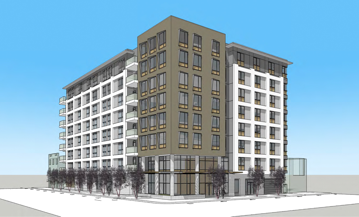 Expanded Eight-Story Residential Development Proposed at 3300 Geary Boulevard in San Francisco