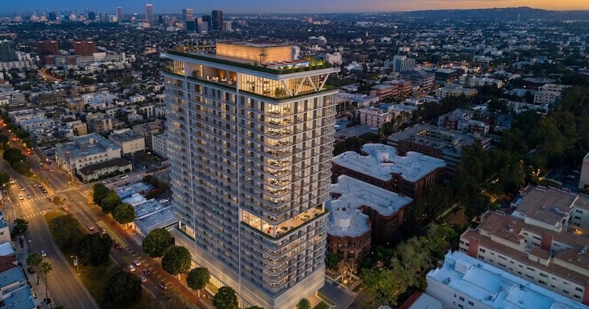 Updated Design Revealed for 200-Unit Residential Tower at 8844 Burton Way in Beverly Hills