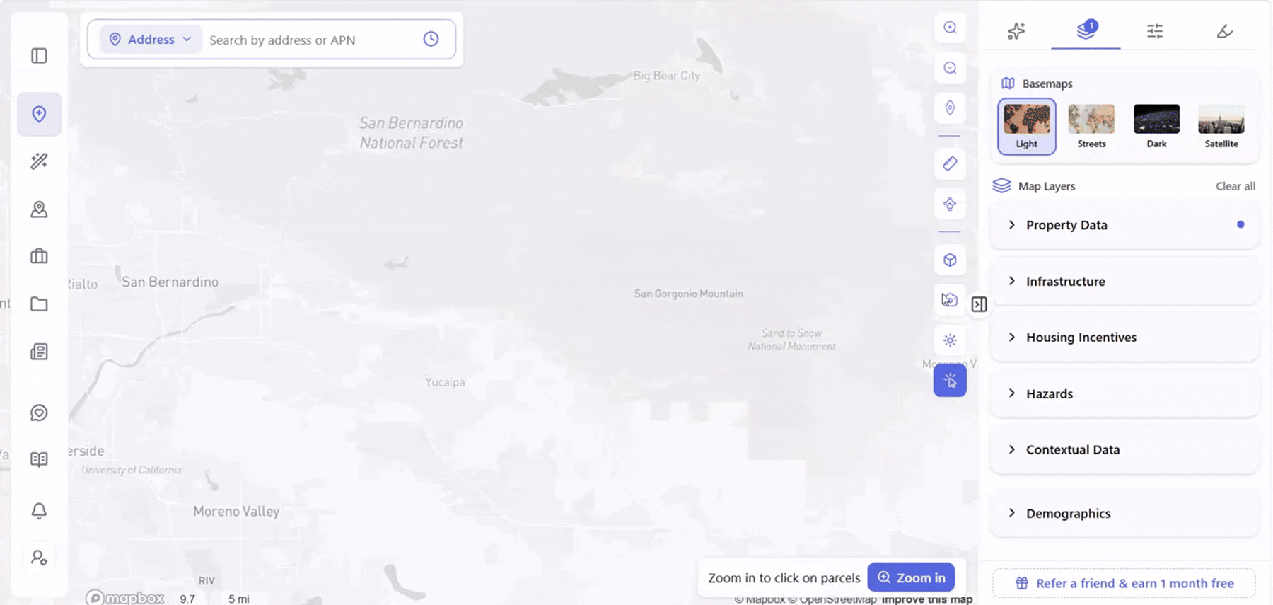 "Archiwise Fire Footprints layer showing a historical wildfire burn perimeter with fire name, date, and cause