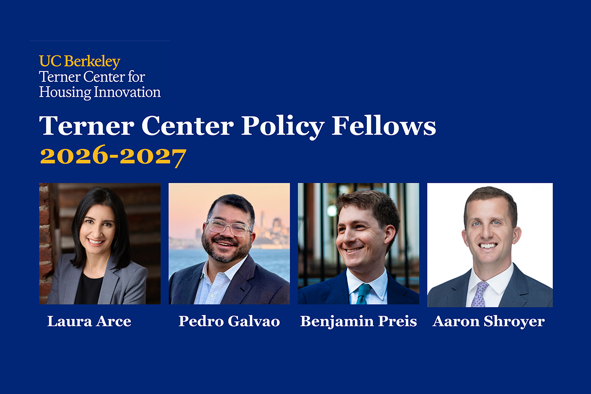 Terner Center Appoints Four Housing Policy Experts as New Fellows