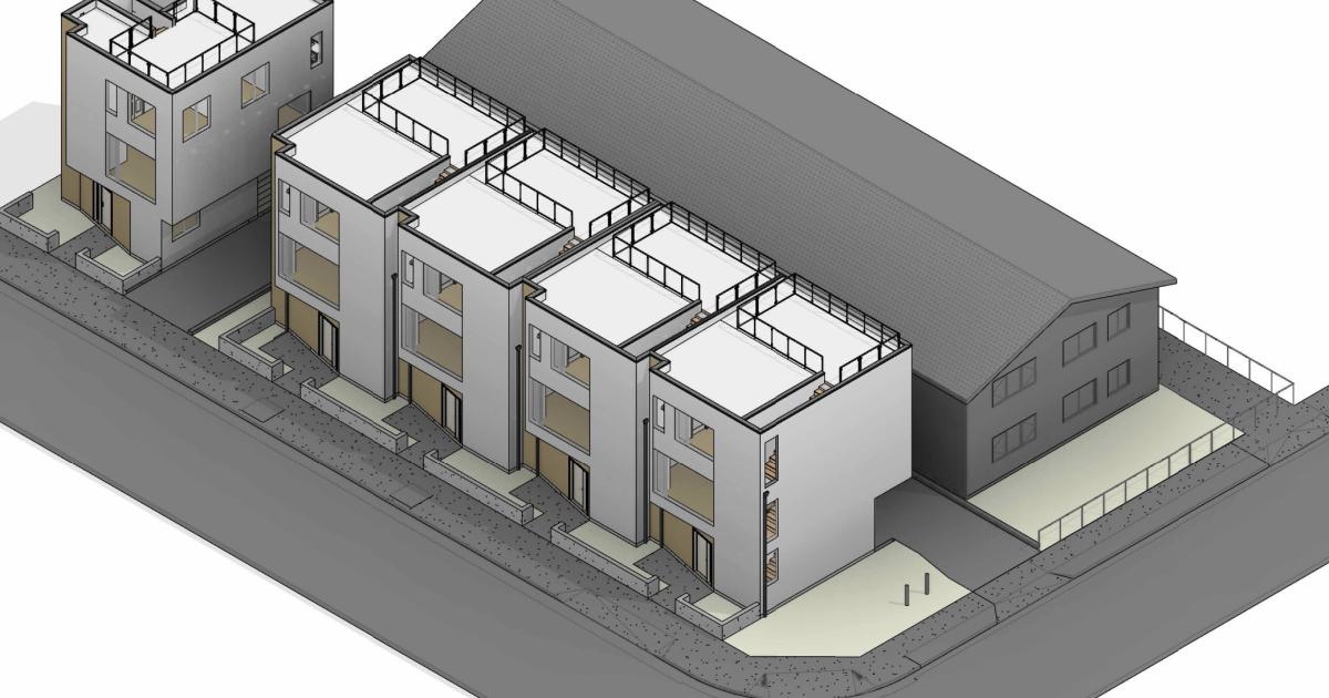Five Townhome-Style Residences Proposed for Hollywood Parking Lot